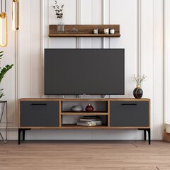 ТВ-блок Asir, 140x48x30 см, коричневый/серый цена и информация | Тумбы под телевизор | 220.lv