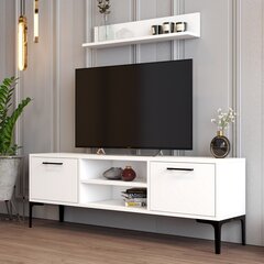 TV skapis, Asir, 140x48x30 cm, balts cena un informācija | TV galdiņi | 220.lv