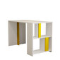 Mācību galds, Asir, 120x75,4x60 cm, balts/dzeltens cena un informācija | Datorgaldi, rakstāmgaldi, biroja galdi | 220.lv