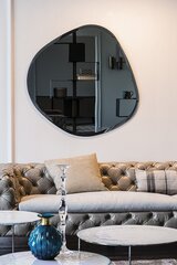 Dekoratīvs spogulis Asir, 60x60 cm, melns cena un informācija | Spoguļi | 220.lv