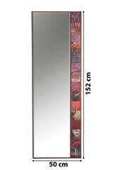 Dekoratīvs spogulis, Asir, 50x152 cm, brūns/rozā cena un informācija | Spoguļi | 220.lv