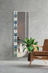 Dekoratīvs spogulis, Asir, 50x152cm, balts/zils цена и информация | Зеркала | 220.lv