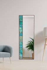 Декоративное зеркало Asir, 50x152см, коричневый/бирюзовый цена и информация | Зеркала | 220.lv