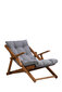 Sauļošanās krēsls, Asir, 70x95x90 cm, gaiši pelēks цена и информация | Dārza krēsli | 220.lv