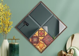Dekoratīvs spogulis Asir, 60x45 cm, brūns/oranžs cena un informācija | Spoguļi | 220.lv