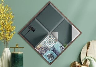 Декоративное зеркало Asir 60x45 см, коричневый/голубой цена и информация | Зеркала | 220.lv