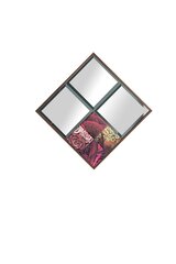 Dekoratīvs spogulis Asir, 45x45 cm, brūns/rozā cena un informācija | Spoguļi | 220.lv