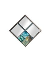 Dekoratīvs spogulis Asir, brūns/zils cena un informācija | Spoguļi | 220.lv