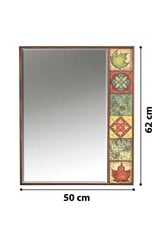 Dekoratīvs spogulis Asir, 50x62 cm, brūns/oranžs цена и информация | Зеркала | 220.lv