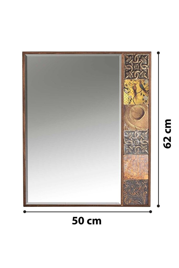 Dekoratīvs spogulis Asir, 50x62 cm, brūns cena un informācija | Spoguļi | 220.lv