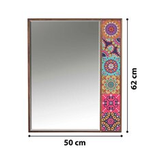 Декоративное зеркало Asir, 50x100 см, коричневый/розовый цена и информация | Зеркала | 220.lv