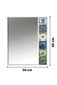 Dekoratīvs spogulis Asir, 50x62 cm, balts/zils цена и информация | Spoguļi | 220.lv