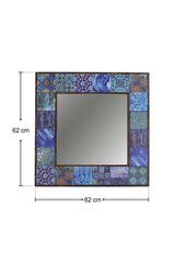 Dekoratīvs spogulis Asir, 62x62 cm, brūns/zils cena un informācija | Spoguļi | 220.lv