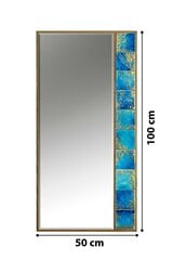 Декоративное зеркало Asir, 50х100 см, коричневый/синий цена и информация | Зеркала | 220.lv