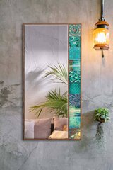 Декоративное зеркало Asir, 50x148 см, коричневый/бирюзовый цена и информация | Зеркала | 220.lv