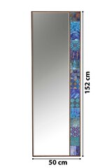 Dekoratīvs spogulis Asir, 50x152 cm, brūns/zils cena un informācija | Spoguļi | 220.lv