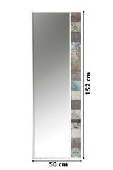 Декоративное зеркало Asir, 50x152 см, белый/бежевый цена и информация | Зеркальца | 220.lv