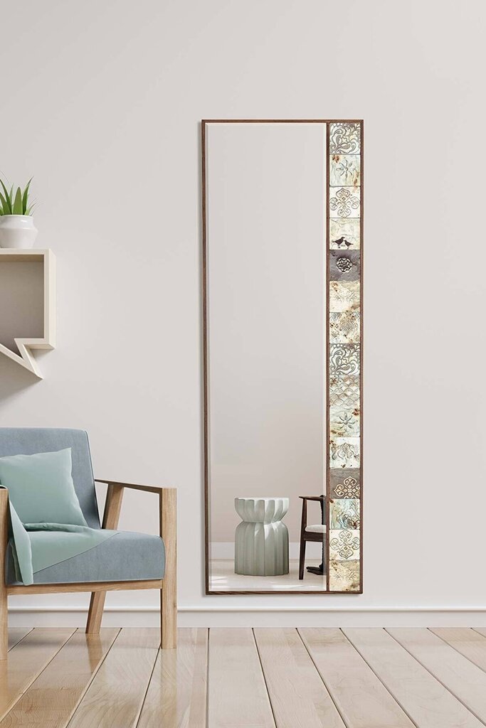 Dekoratīvs spogulis Asir, 50x152 cm, brūns/bēšs cena un informācija | Spoguļi | 220.lv