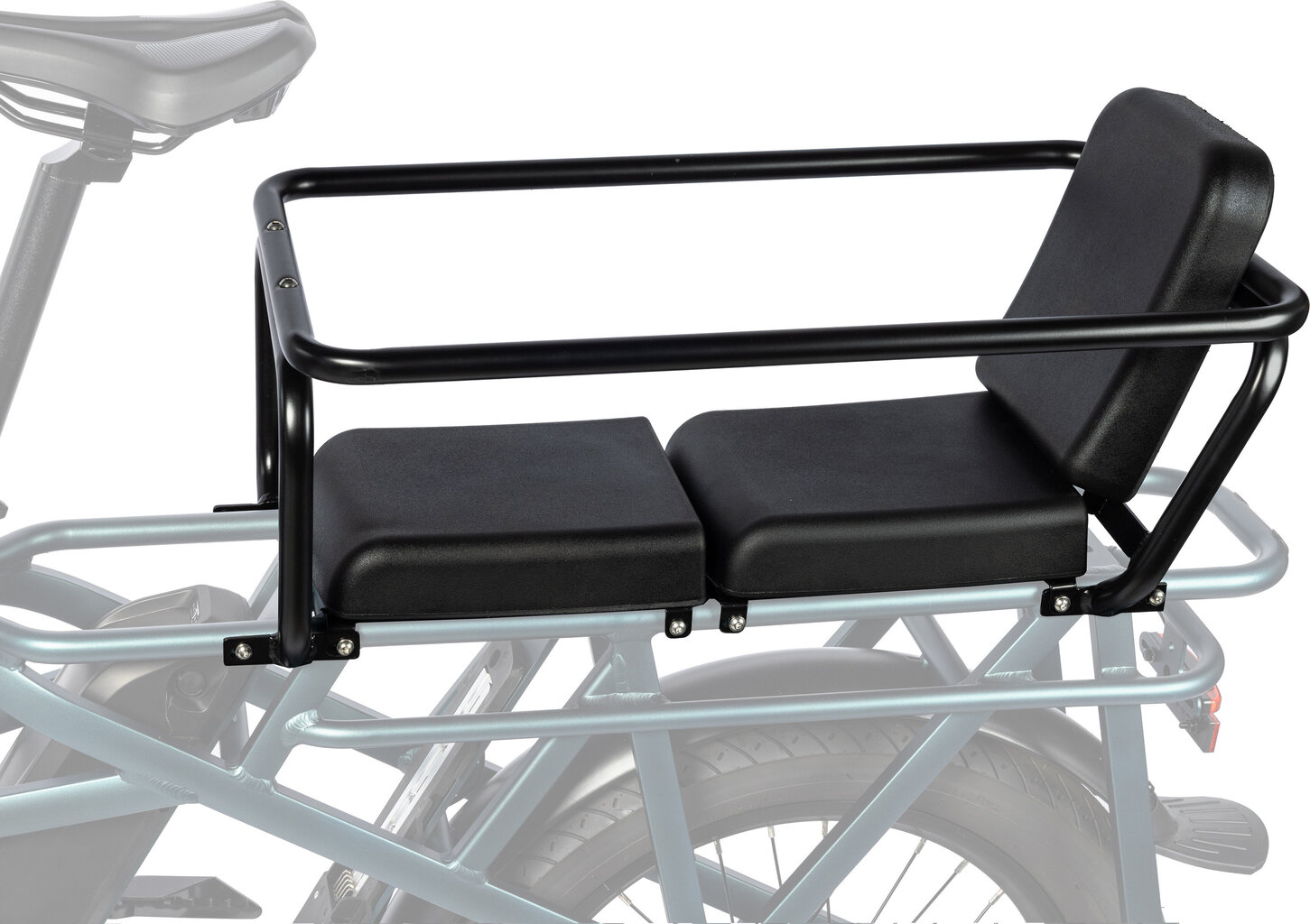 Aizmugurējais velosipēda sēdeklis GZR Caricar-e, melns цена и информация | Bērnu velosipēdu sēdeklīši | 220.lv
