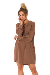 M740 Платье-рубашка с цепочкой - шоколадный цена и информация | Платья | 220.lv