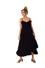 M743 Платье на тонких бретелях - черное цена и информация | Платья | 220.lv