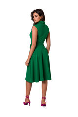 B261 Kokvilnas kleita ar atloku dibenu - sulīgi zaļa cena un informācija | Kleitas | 220.lv