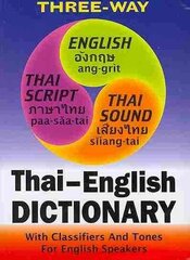 Thai-English and English-Thai Three-Way Dictionary: Roman and Script cena un informācija | Svešvalodu mācību materiāli | 220.lv