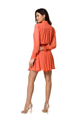 K168 Шифоновое платье с ластовицами - оранжевый цена и информация | Платья | 220.lv
