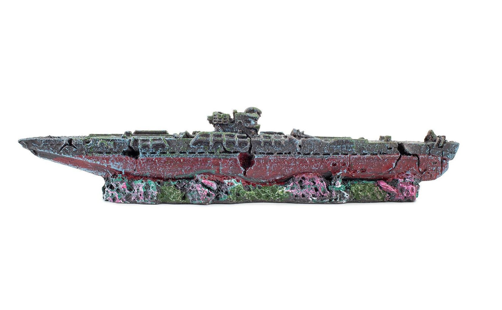 Akvārija rotājums R096 kuģa vraks 19,5 cm Happet цена и информация | Akvārija augi, dekori | 220.lv