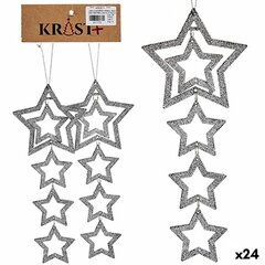 Набор новогодних елок Звезда Серебристый 19 x 0,2 x 23 cm (24 штук) цена и информация | Елочные игрушки | 220.lv