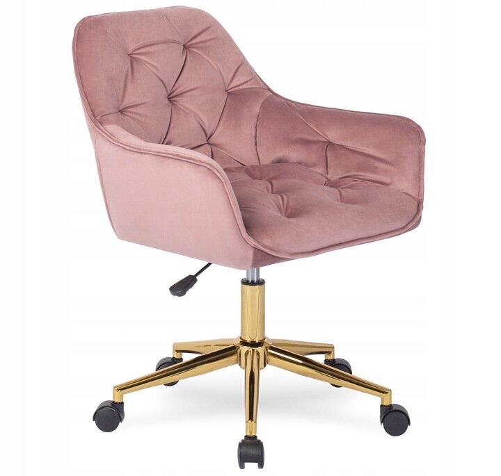Grozāmais biroja krēsls Milan, rozā цена и информация | Biroja krēsli | 220.lv