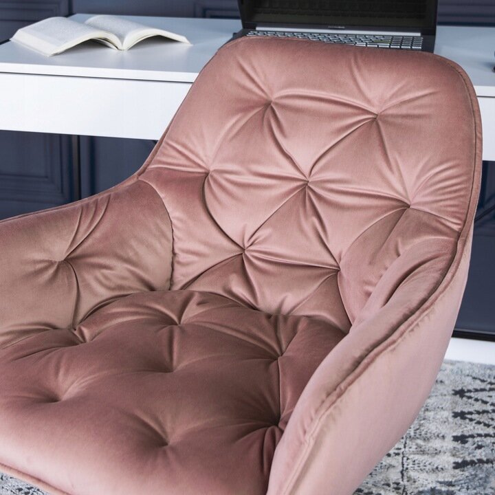 Grozāmais biroja krēsls Milan, rozā cena un informācija | Biroja krēsli | 220.lv