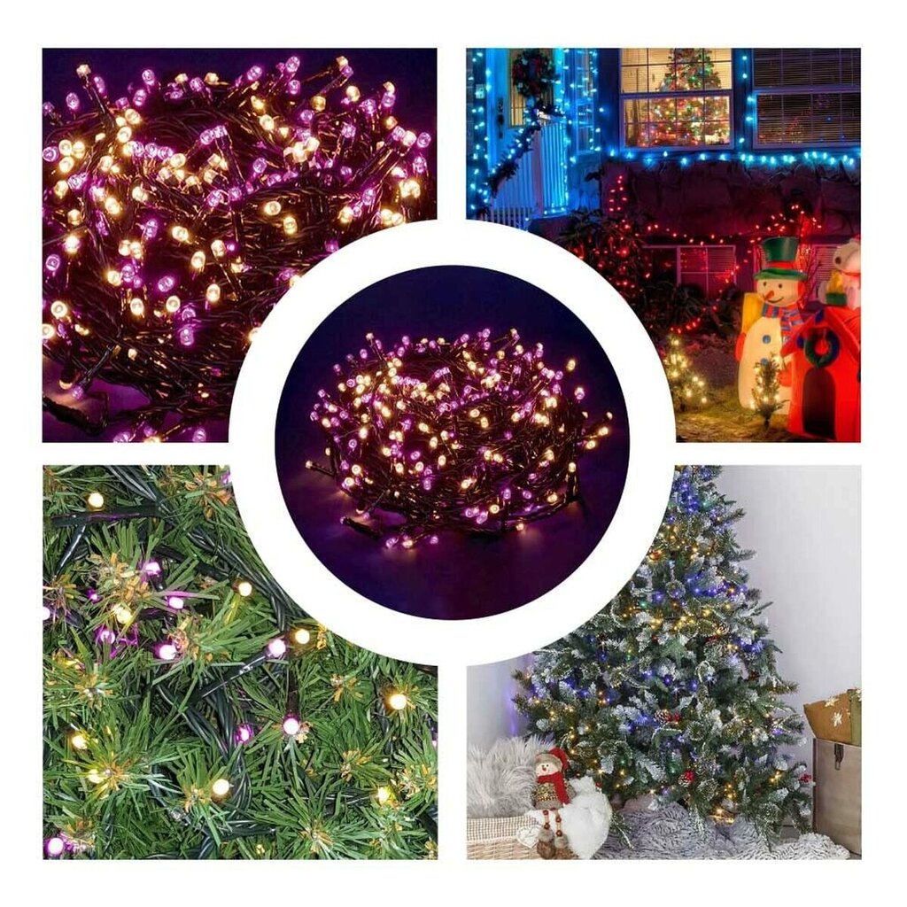 LED gaismu vītne 50 m Rozā 6 W Ziemassvētki cena un informācija | Ziemassvētku lampiņas, LED virtenes | 220.lv