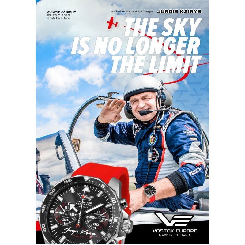 Pulkstenis vīriešiem Vostok Europe Pilot Jurgis Kairys Unlimited Aerobatic - Limitēta sērija - 6S21/225A464 цена и информация | Vīriešu pulksteņi | 220.lv