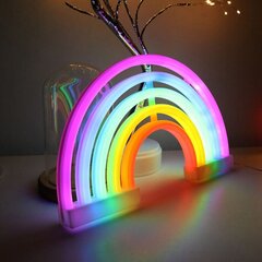 Dekoratīvā LED neona lampa - varavīksne cena un informācija | Svētku dekorācijas | 220.lv