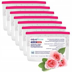 7x AquaFloow Refiller mitruma absorbētājs 400 ml - rožu smarža cena un informācija | Gaisa sausinātāji, mitruma savācēji | 220.lv