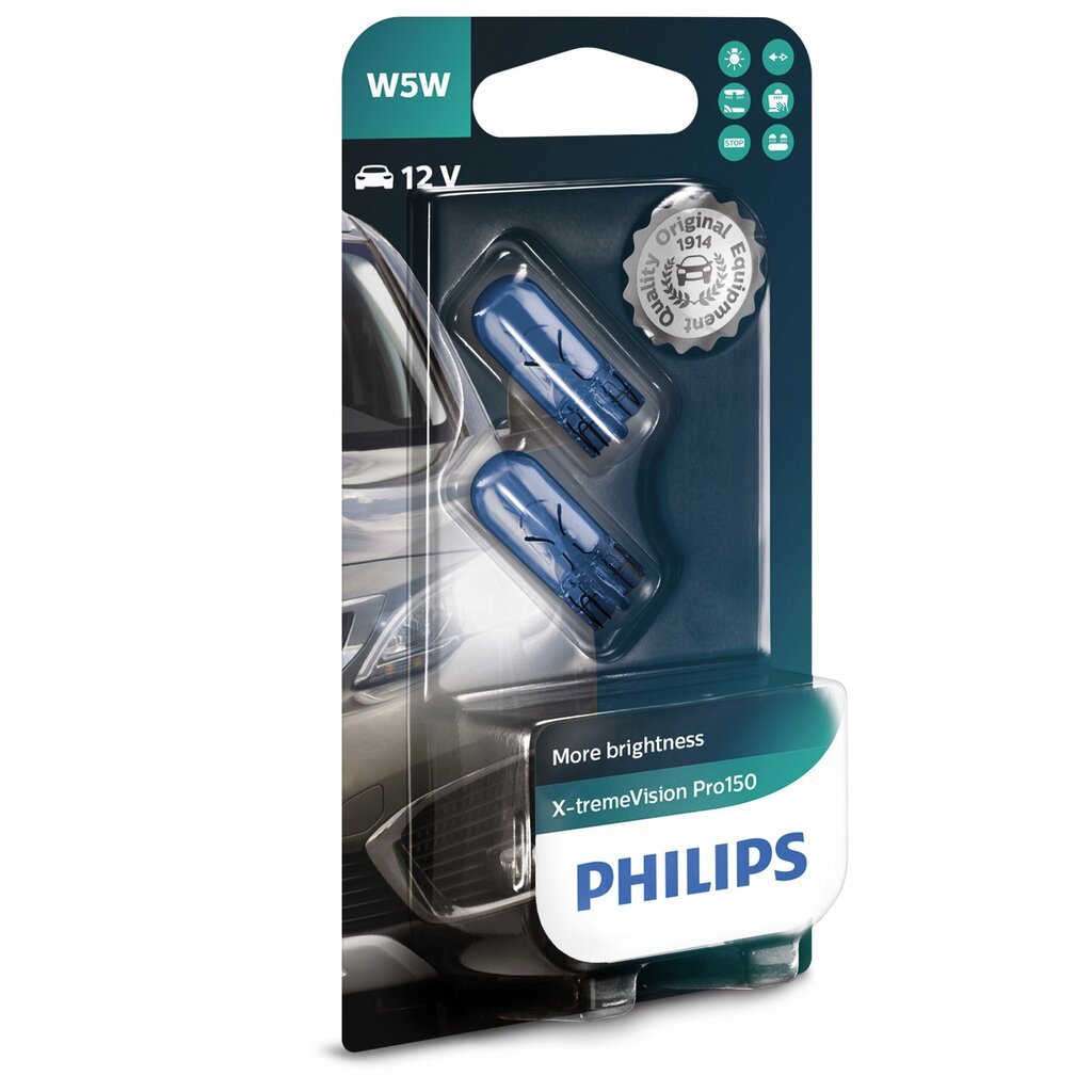 Auto spuldzes Philips W5W X-Treme Vision Pro150 + 150% цена и информация | Auto spuldzes | 220.lv