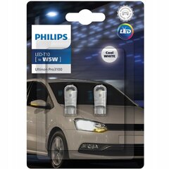 Auto spuldzes Philips Ultinon Pro3100 W5W T10 6000K LED цена и информация | Автомобильные лампочки | 220.lv