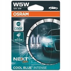 Auto spuldzes Osram W5W auksti zila intensīva 2825CBN-02B cena un informācija | Auto spuldzes | 220.lv