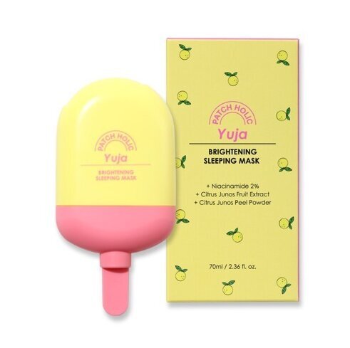 Nakts maska ​​ar izgaismojošu efektu Patch Holic Yuja Brightening Sleeping Mask, 70ml cena un informācija | Sejas maskas, acu maskas | 220.lv