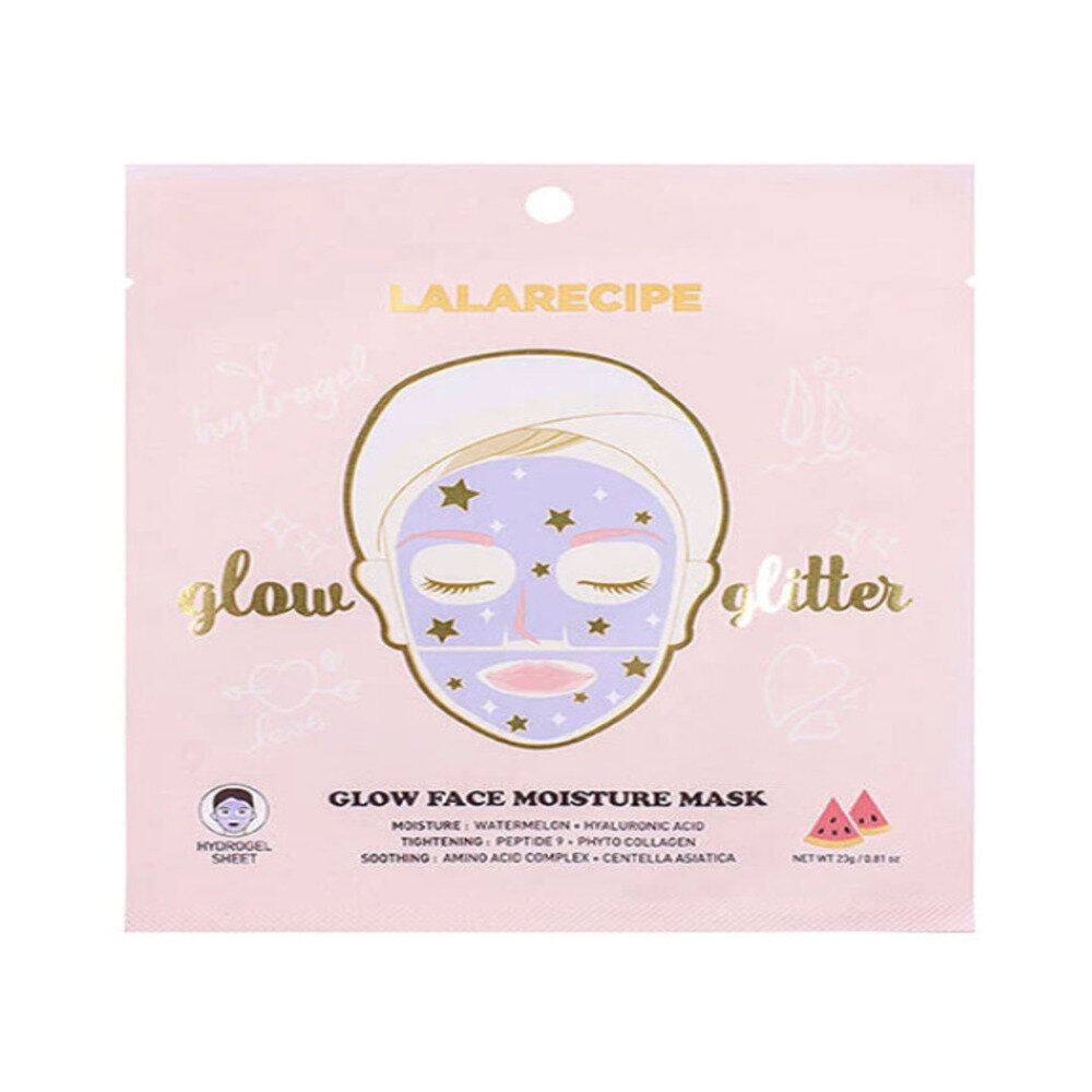 Mitrinoša sejas maska Lalarecipe Glow Face Moisture Mask, 23g x 10gab. cena un informācija | Sejas maskas, acu maskas | 220.lv