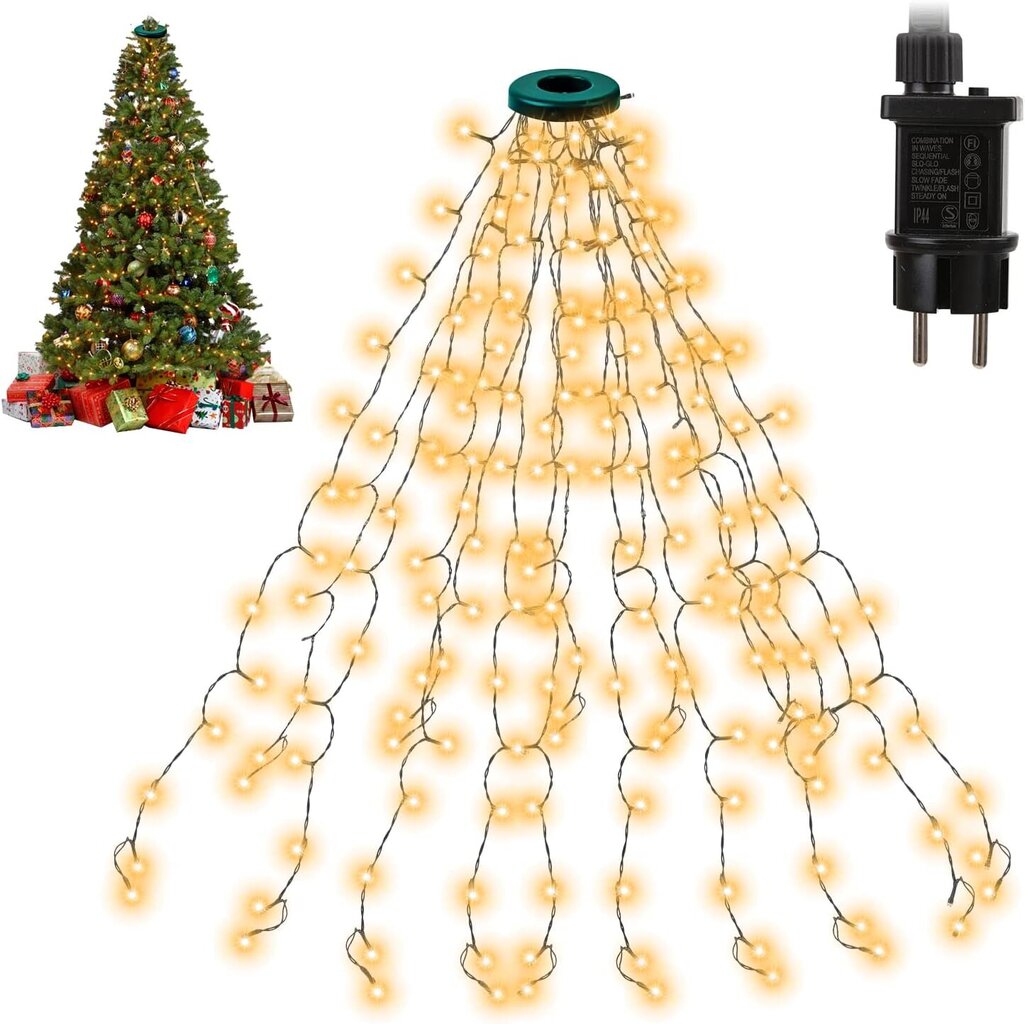 LED Ziemassvētku gaismas stīgas, 1,75m x 16 pavedieni cena un informācija | Ziemassvētku lampiņas, LED virtenes | 220.lv