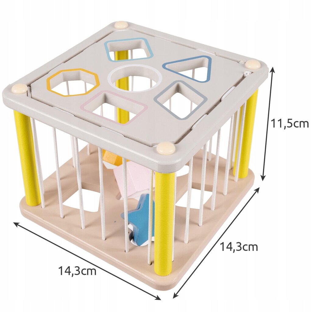 Sensorais koka kubs, 1 gab. cena un informācija | Attīstošās rotaļlietas | 220.lv