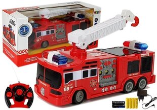 Пожарная машина с дистанционным управлением и радиоуправляемой лестницей 28 см цена и информация | Игрушки для мальчиков | 220.lv