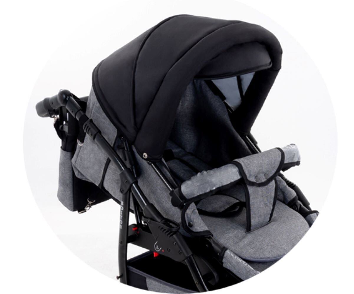 Universālie rati Boston Travel System 3in1, grey cena un informācija | Bērnu rati | 220.lv