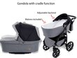 Universālie rati Boston Travel System 3in1, grey cena un informācija | Bērnu rati | 220.lv