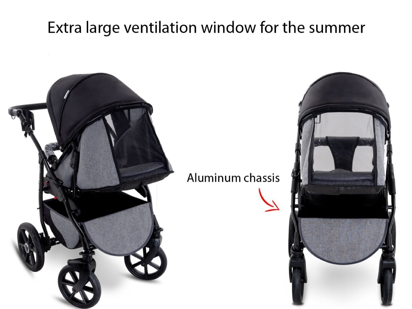 Universālie rati Boston Travel System 3in1, grey cena un informācija | Bērnu rati | 220.lv