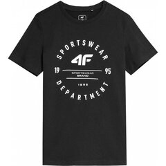 T-krekls zēniem 4F 4FJSS23TTSHM29, melns цена и информация | Рубашки для мальчиков | 220.lv