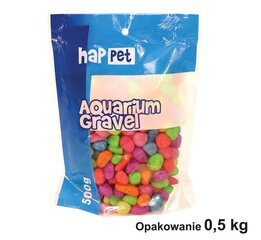 Akvārija smilts fluor. sarkans. 0,7cm 0,5kg Happet cena un informācija | Akvārija augi, dekori | 220.lv