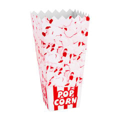 PopCorn kartona kaste 7x22x10,5cm LIELA 1,7L 100gab. 10089021 cena un informācija | Vienreizējie trauki | 220.lv